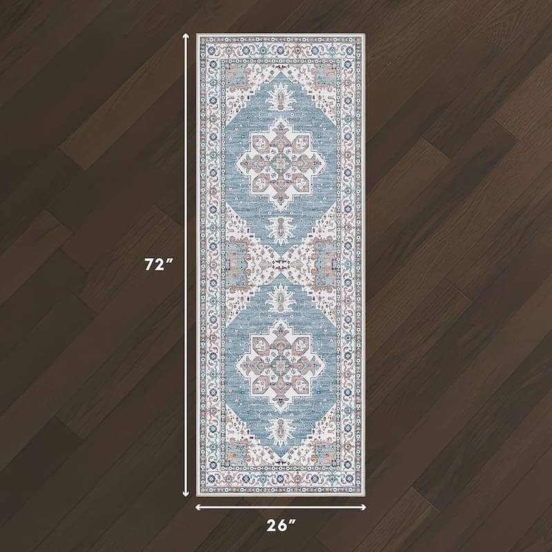 Laura Ashley Imagine Printed Chenille Washable Non-Slip Rugs