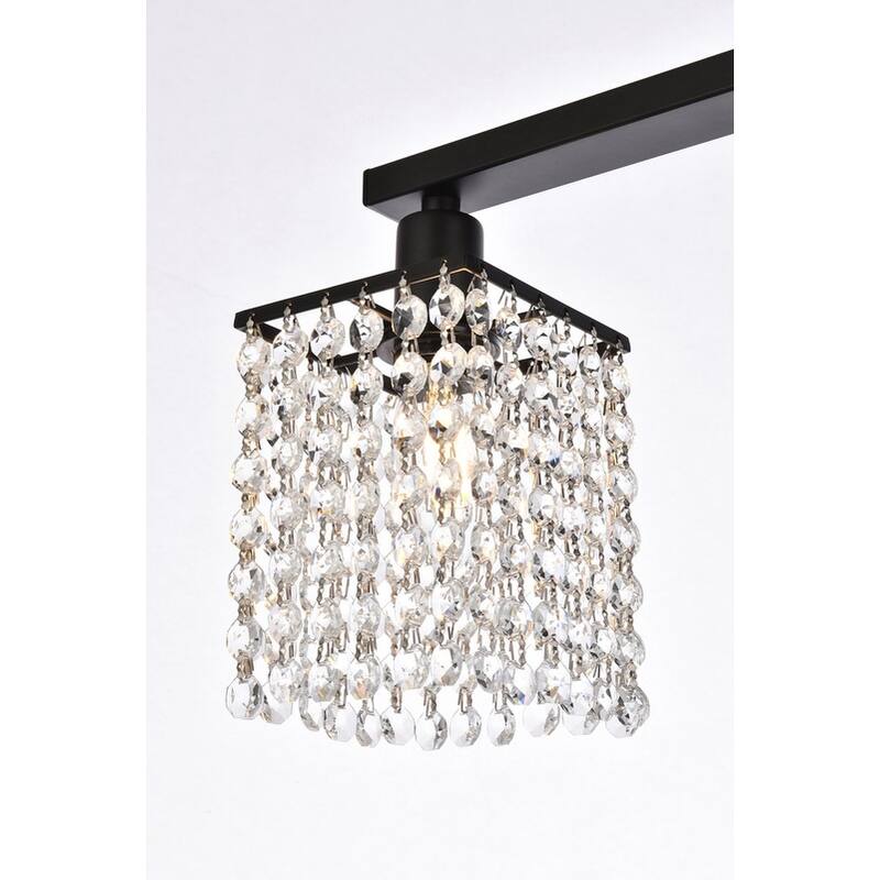 Phoenix 3 Light Bath Sconce with Clear Crystals