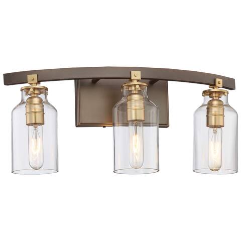 Morrow Harvard Court Bronze W/Gold Hi 3 Light Bath By Minka Lavery