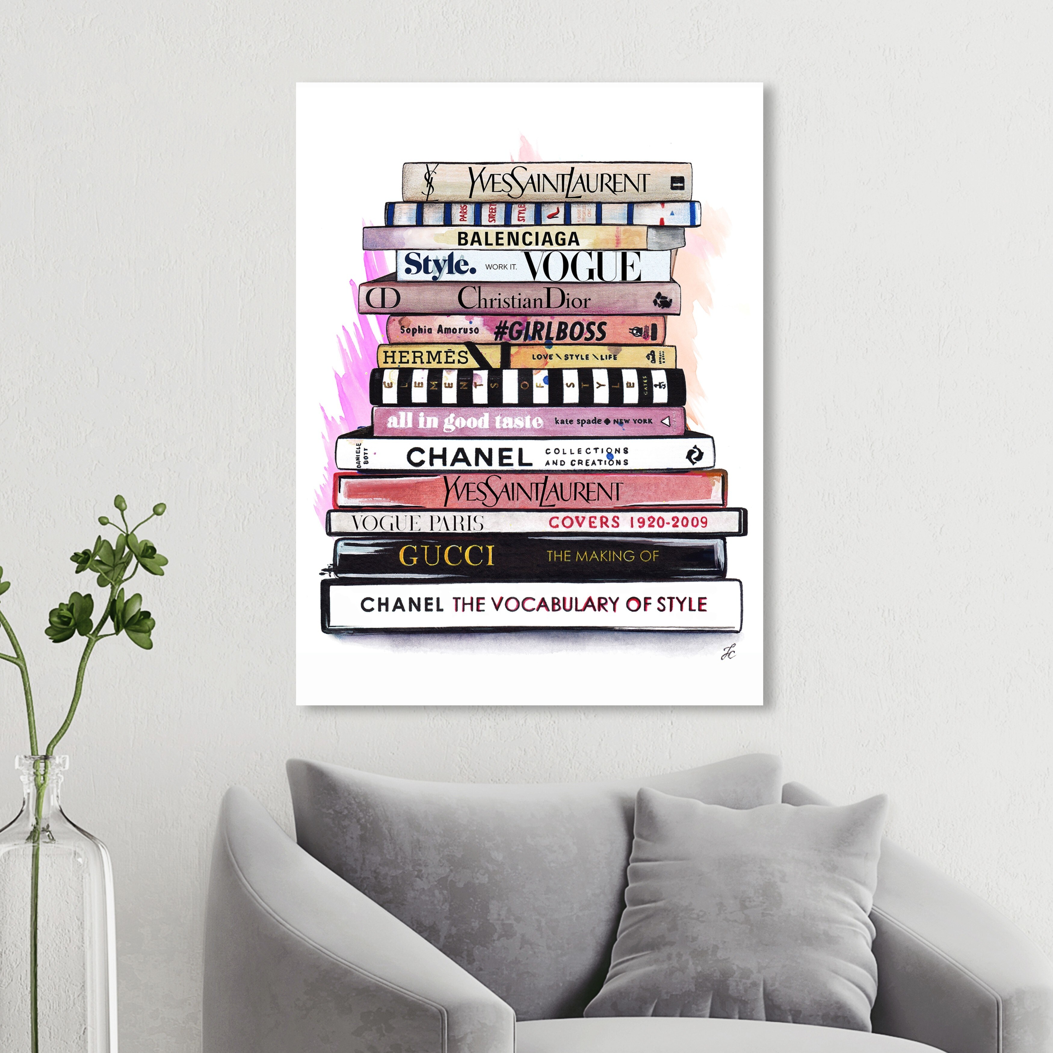 Oliver Gal Doll Memories So Fashion Books Fashion And Glam Wall Art Canvas Print Books Pink White On Sale Overstock 31290628