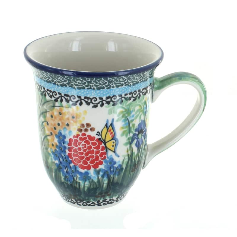 Blue Rose Polish Pottery 826 Ceramika Artystyczna Large Coffee Mug - Teresa