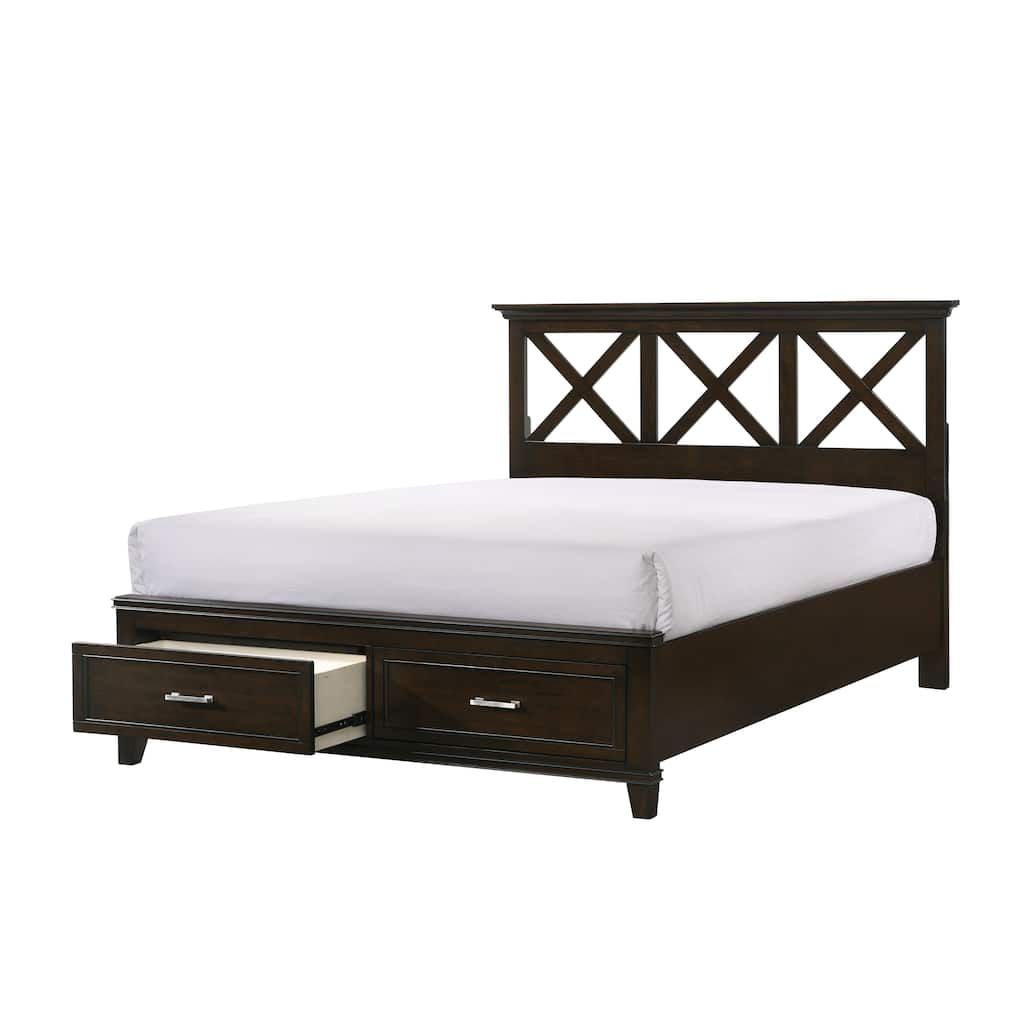 Luxurious King-Size Storage Bed with Stylish Headboard for Ultimate Comfort