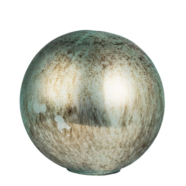 12" Green Large Contemporary Style Accent Ball - N/A