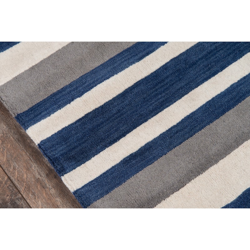 Momeni Metro Hand Tufted Wool Contemporary Striped Area Rug