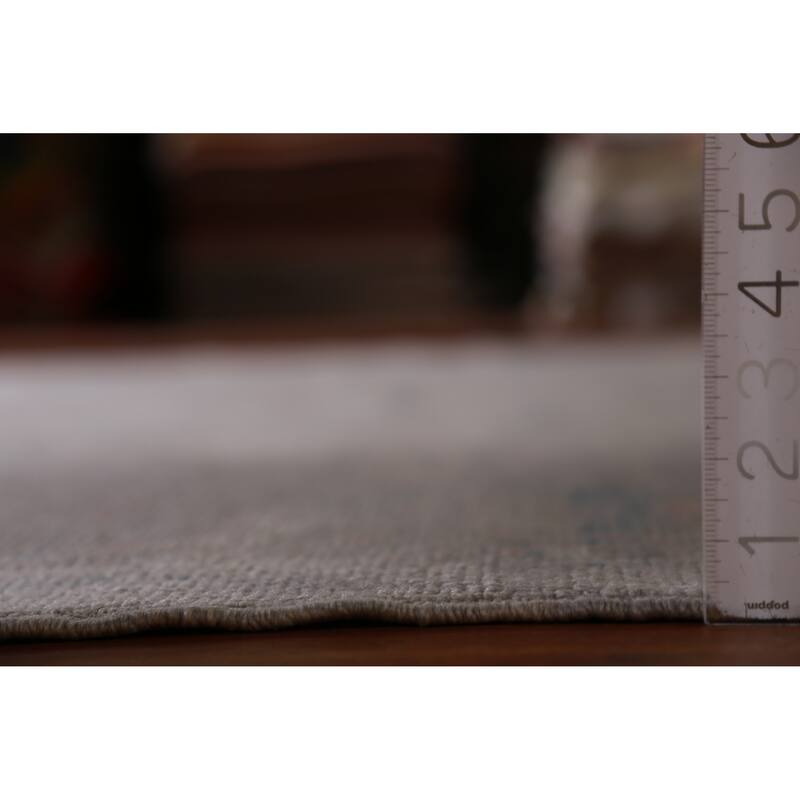 Hand Knotted Oriental 100% Wool Carpet Transitional All-Over Greys & Charcoal Oushak Area Rug - 9' 11'' X 8' 0''