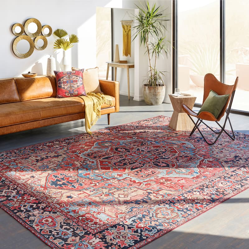 Livabliss Adenia Vintage Medallion Printed Area Rug