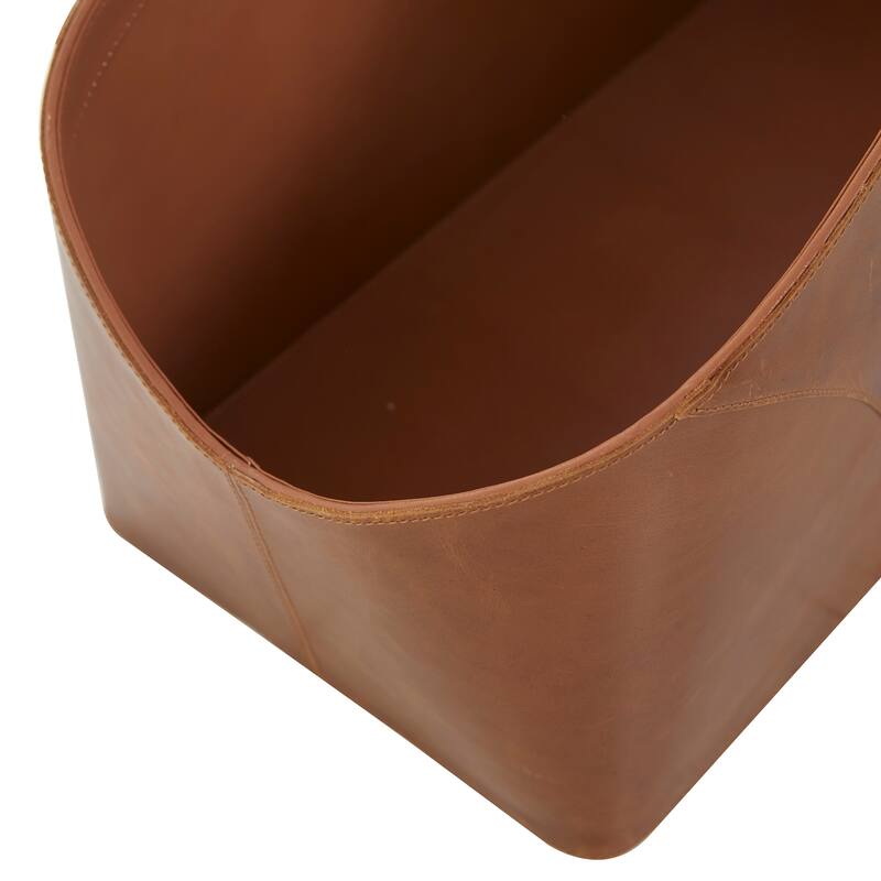 Leather Modern Magazine Holder - 16 x 23 x 12