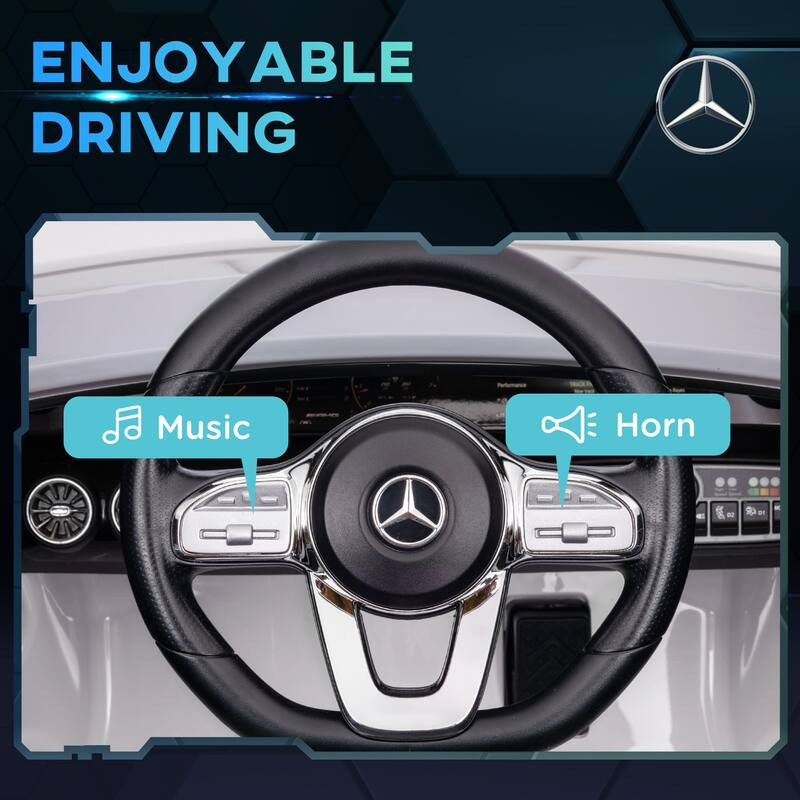 Licensed Mercedes-AMG CLA 45 Kids Electric Ride-On Car with Remote Control, LED Lights & Suspension