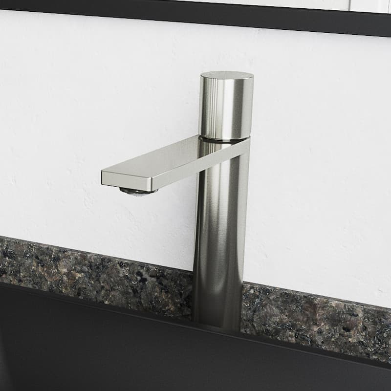 VIGO Gotham 12" H Single Handle Single Hole Bathroom Vessel Faucet - Brushed Nickel