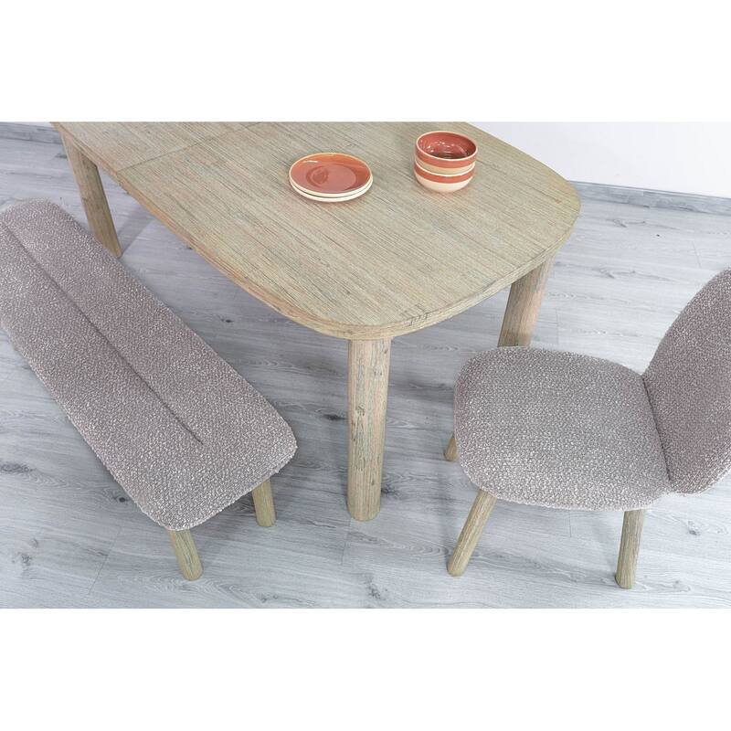 Willow Upholstered Acacia Dining Chair (Set of 2)