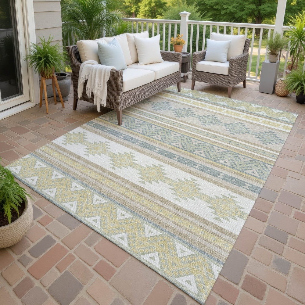 Machine Washable Indoor/ Outdoor Global Heston Chantille Rug