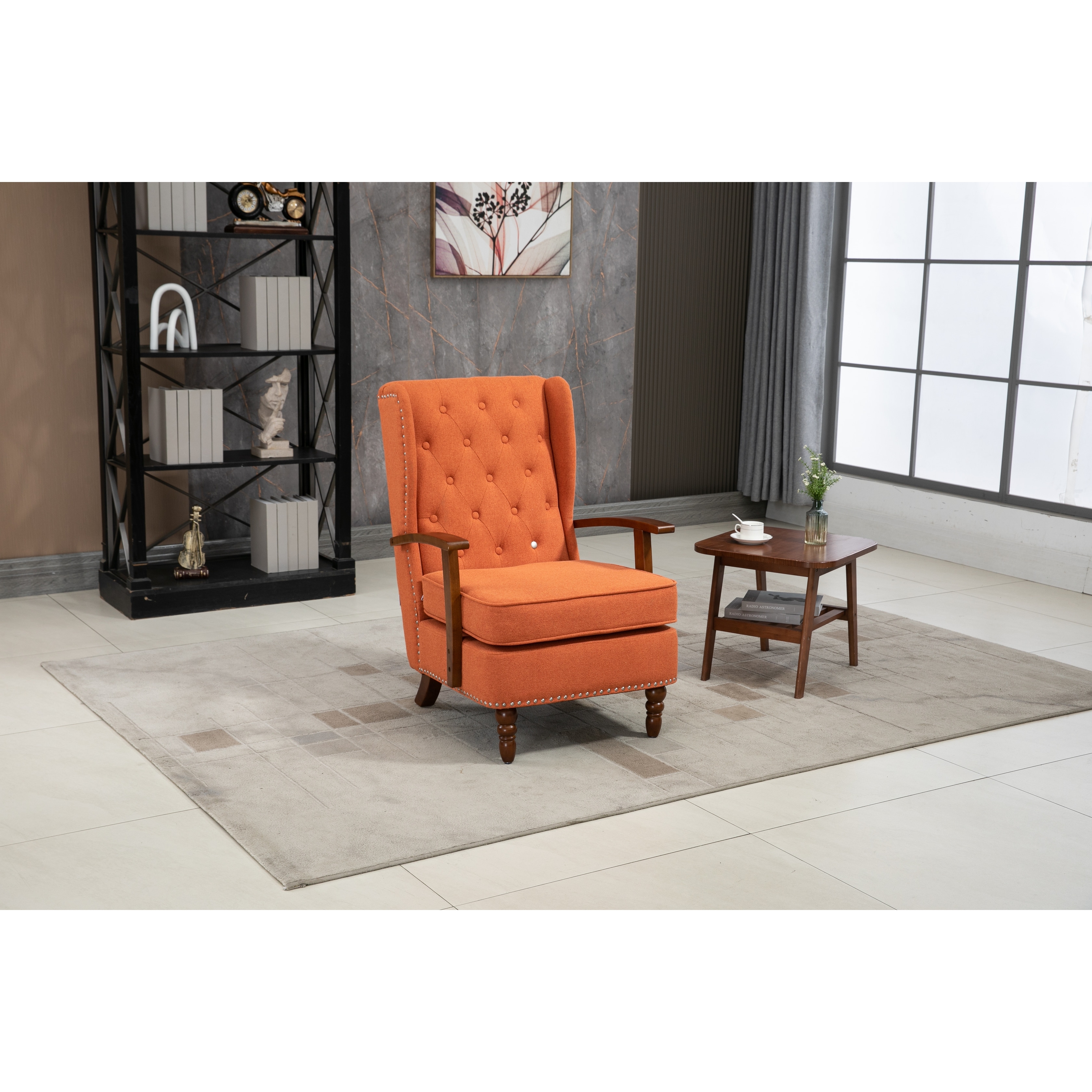 Living Room Wingback Chairs w Removable Cushion Armchair