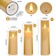 preview thumbnail 3 of 17, Flickering Flameless Candles Acrylic Shell Pillar 3D Wick LED Candles with Timer for Wedding Christmas Home Decor Set of 5