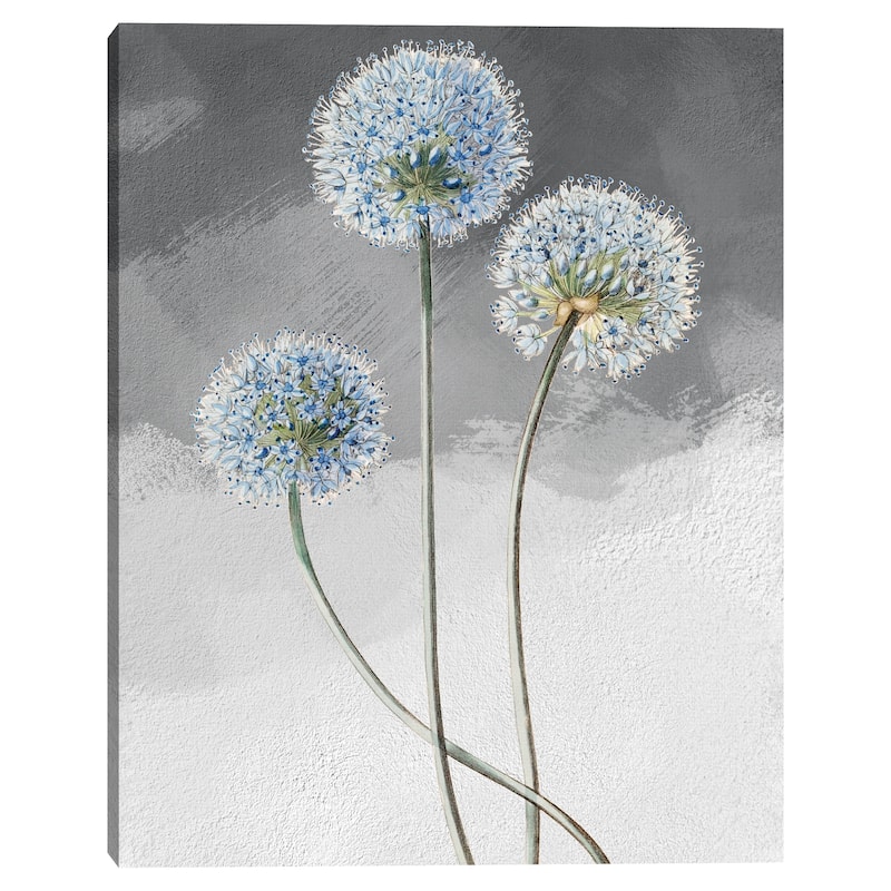 Blue Leek Grey by Design Lab Canvas Art Print