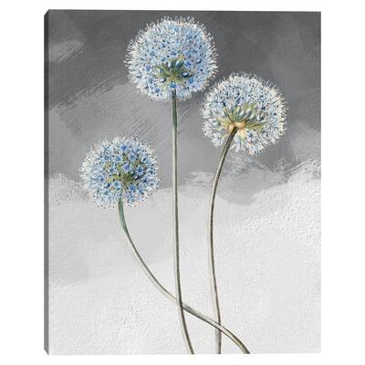 Blue Leek Grey by Design Lab Canvas Art Print