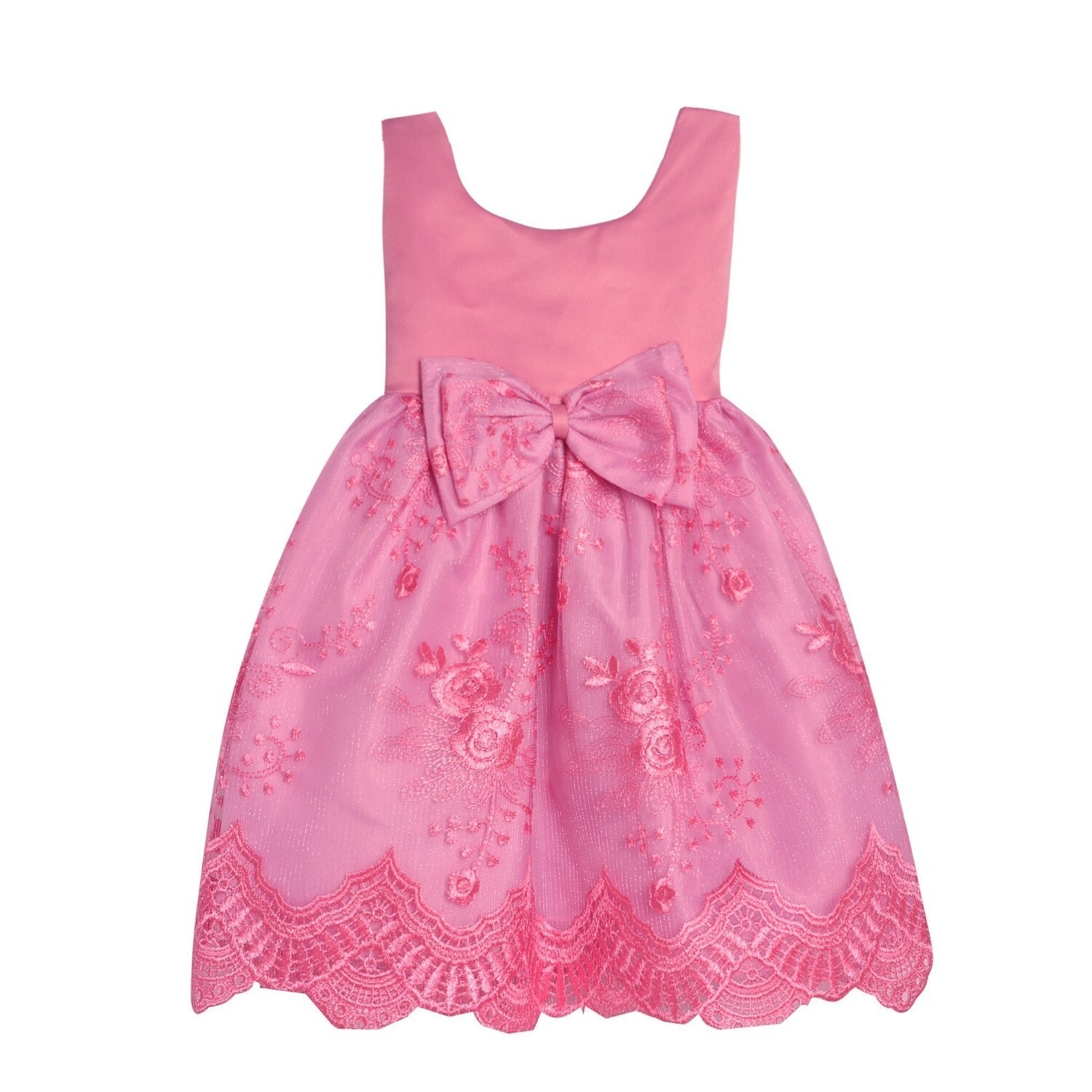 rose pink baby girl dress