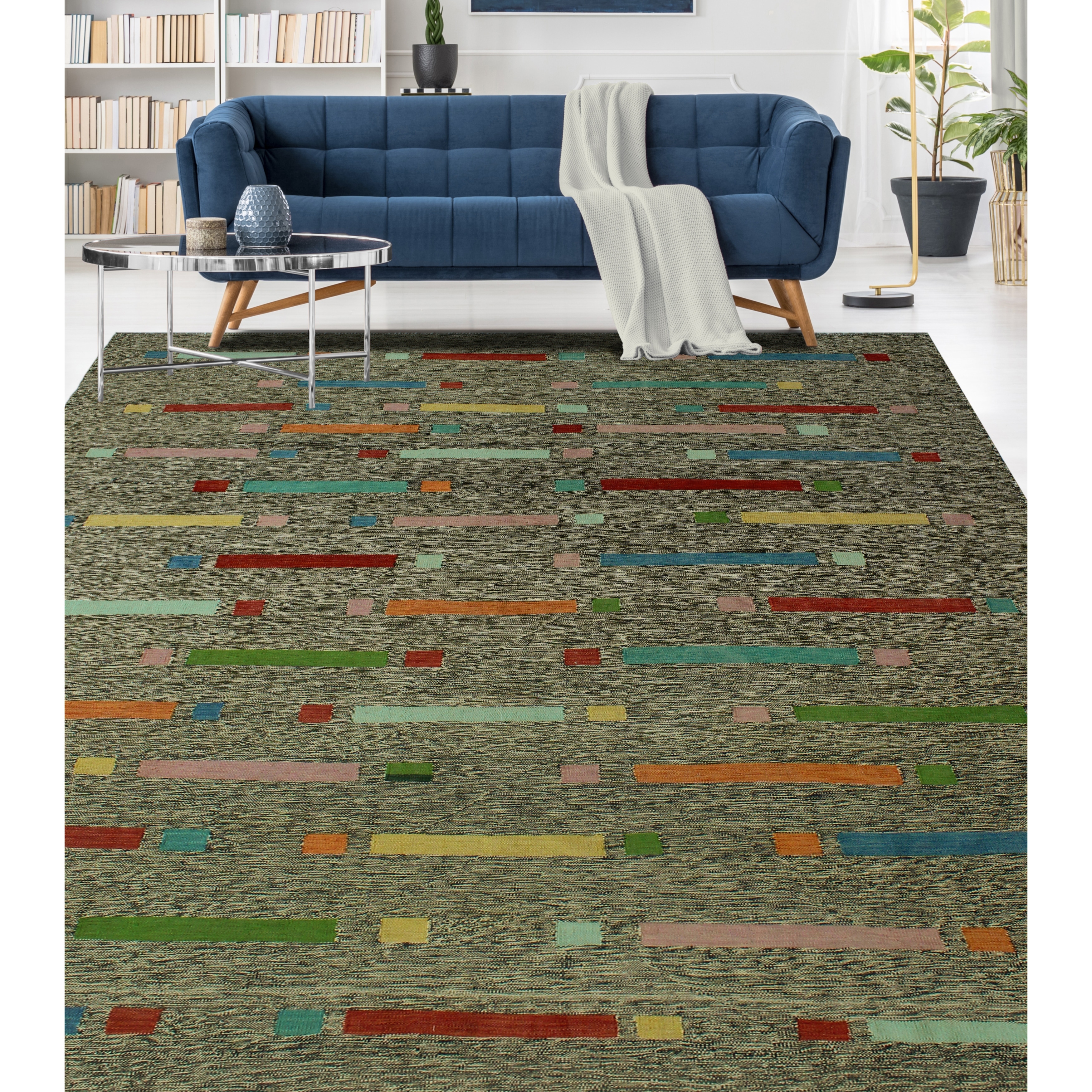Noori Rug Hand-Woven Sangat Kilim Danush Black/Orange Rug 9'9 x 13'1 Noori Rug Hand-Woven Sangat Kilim Danush Black/Orange Rug 9'9 x 13'1