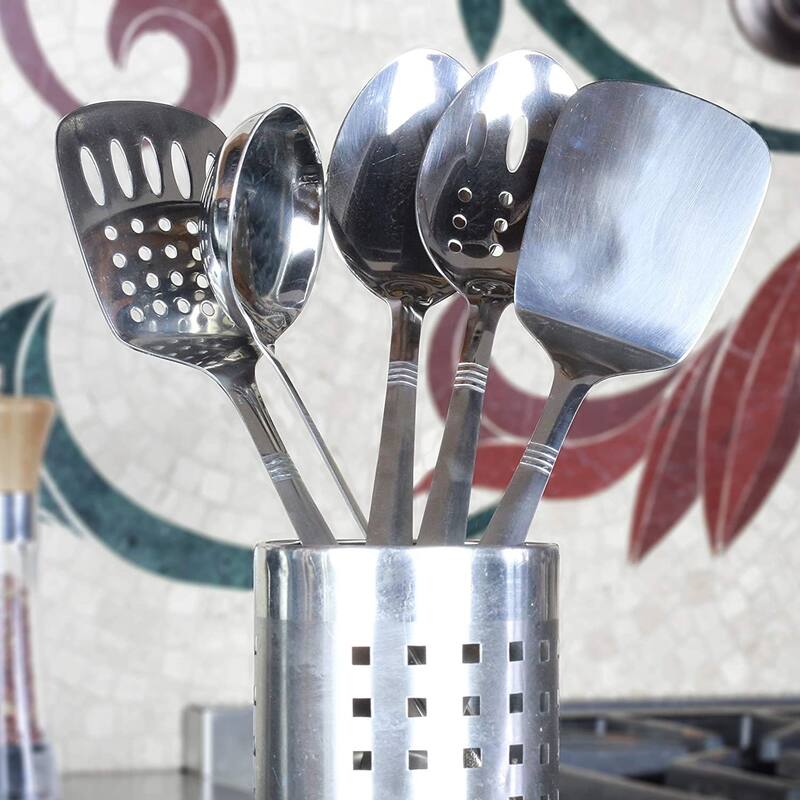 Chef Craft 13" Stainless Steel Basting / Serving Spoon with Attractive Brushed Finish Handle