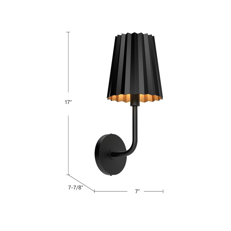 Alora Lighting WV528007 Plisse 17" Tall Wall Sconce