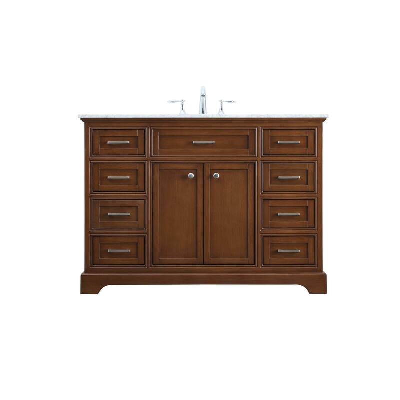 Vega 48 - 60 Inch Single Bathroom Vanity - 48 Inches - Teak
