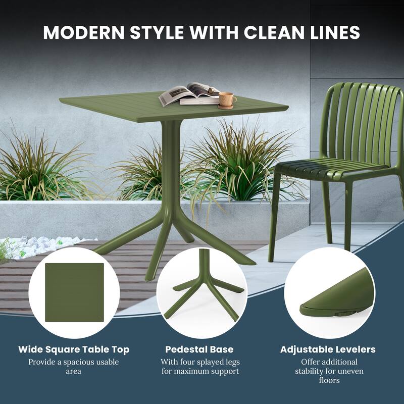 Frond and Form 4-Person Outdoor Square Dining Set
