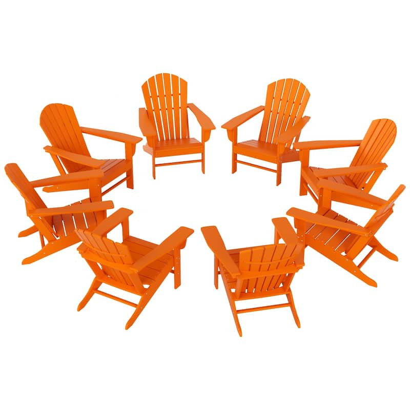 Altura Outdoor Eco-Friendly All Weather Poly Adirondack Chair (Set of 8)