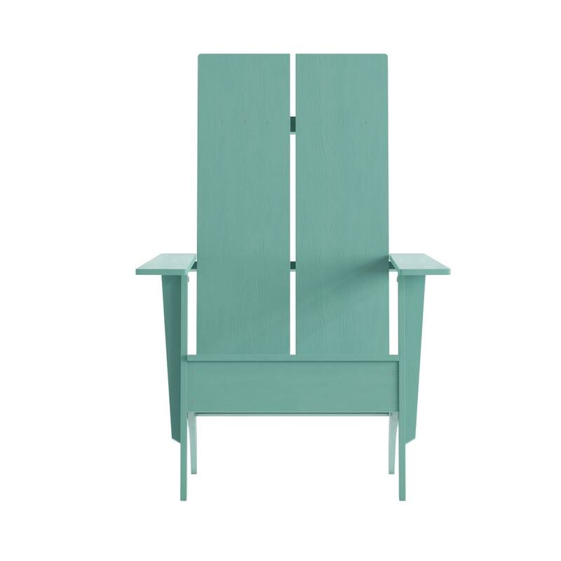 Modern Dual Slat Back Adirondack Style Chairs (Set of 2)