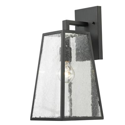 1 Light Outdoor Wall Mounted Lighting in Imperial Black Finish