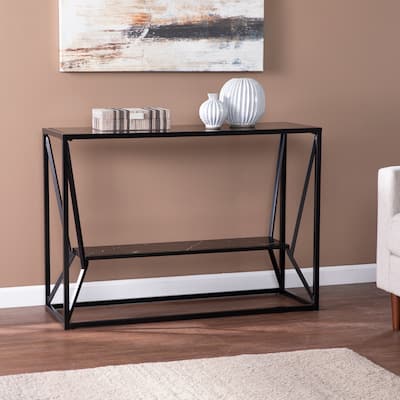 Argall Long Glass-Top Console Table