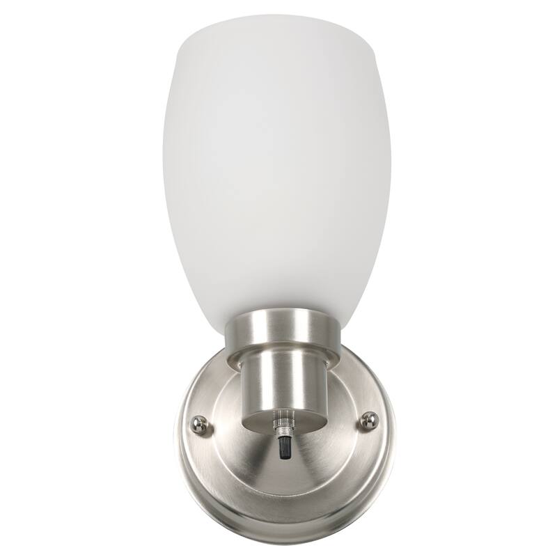 Lydia Satin Nickle Dimmable 1-Light Wall Sconce - Satin Nickel