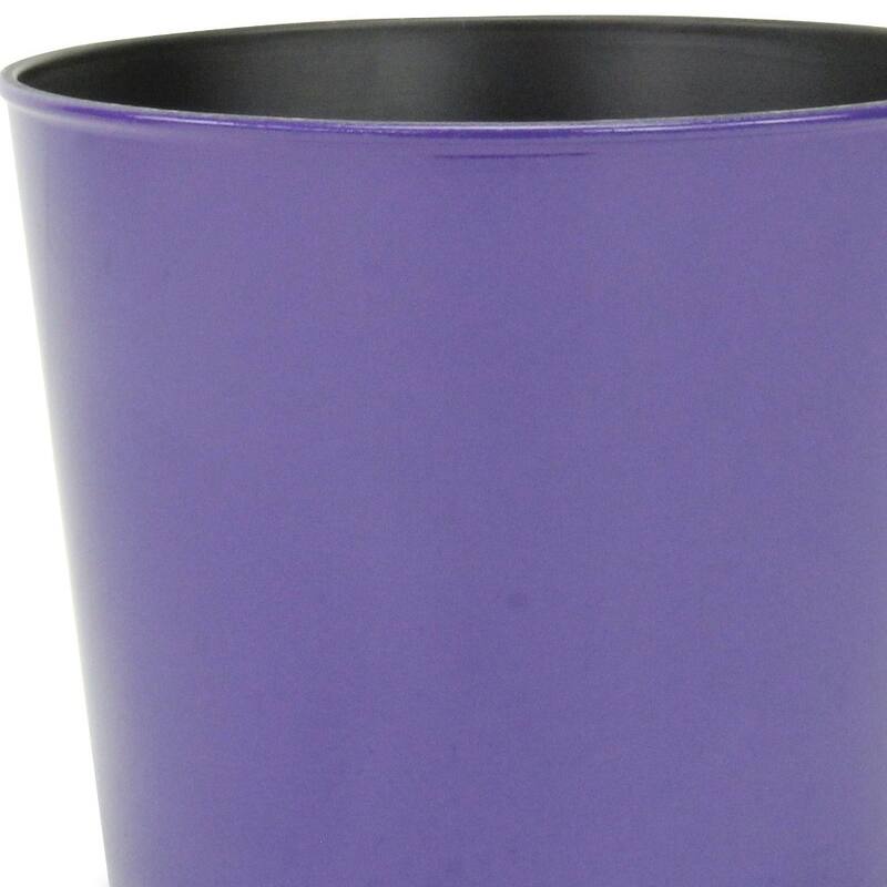 HomeRoots 7" Navy Blue Recycled Plastic Indoor Outdoor Round Pot Planter