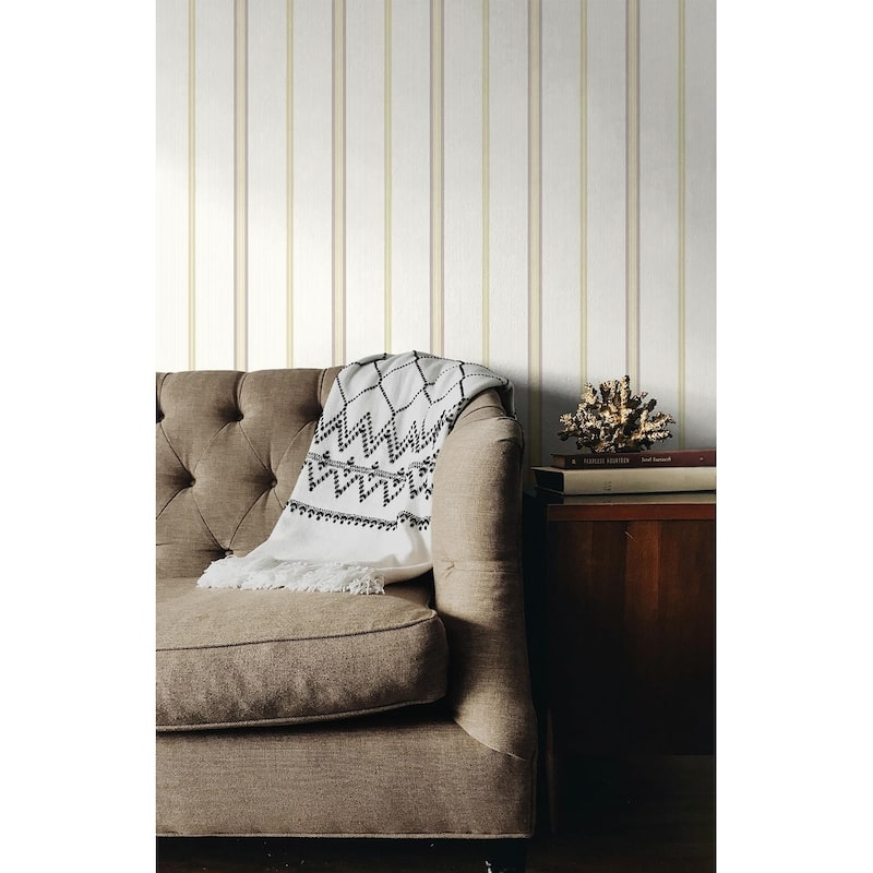 Seabrook Designs Chantilly Stripes Unpasted Wallpaper