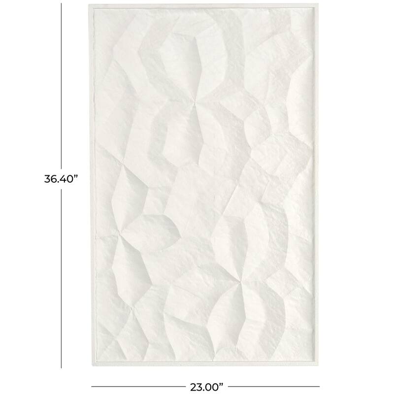 Metal Abstract Geometric Dimensional Home Wall Decor - White - Roche River Decor