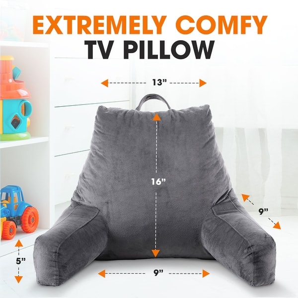 dimension image slide 4 of 10, Cheer Collection Kids Size Reading and Backrest Pillow with Armrest