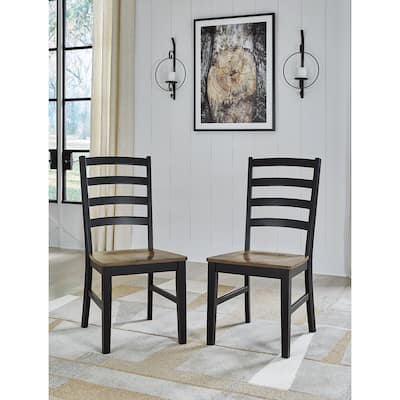 Signature Design by Ashley Wildenauer Brown/Black Dining Chair - 19" W x 23.25" D x 39" H