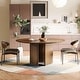 preview thumbnail 2 of 5, 59.05"W Round Wooden Dining Table Modern Mid-Century Style