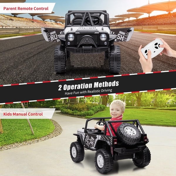 dimension image slide 0 of 2, 24V 2-Seater Kids Ride On Truck Car with Remote Control