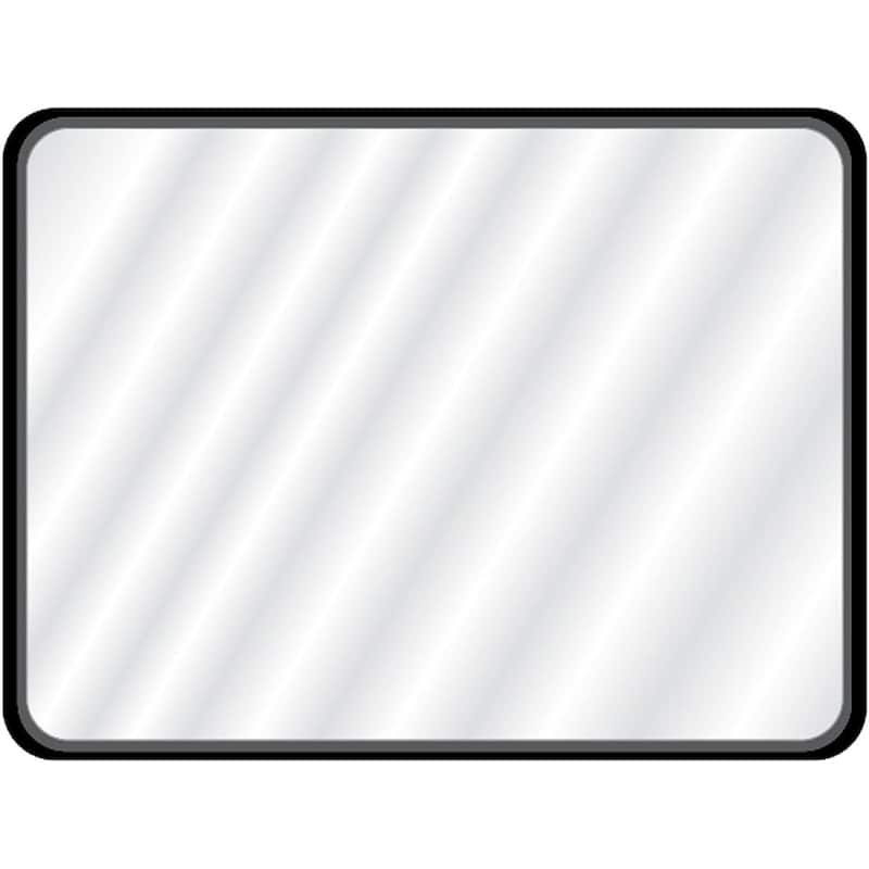 Raven Rectangular Metal Framed Wall Mounted LED Bathroom Vanity Mirror in Black