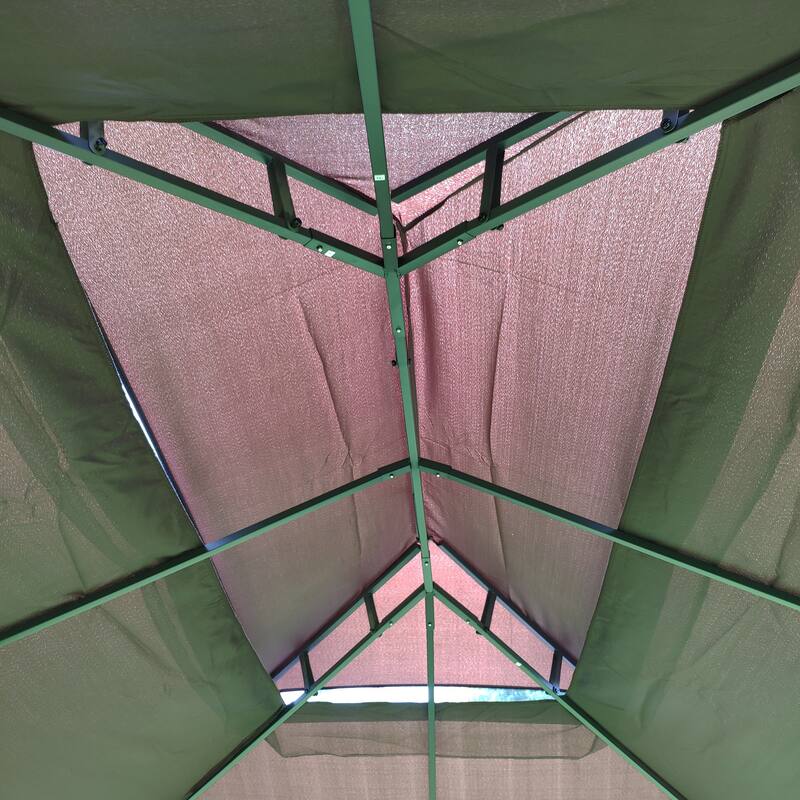 13x10 Outdoor Patio Gazebo Canopy Tent, Heavy Duty Gazebos with Ventilated Double Roof, Mosquito Netting & Privacy Screens