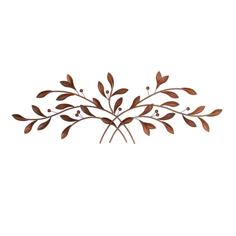 Brown Metal Leaf Home Wall Decor