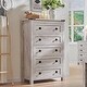 preview thumbnail 17 of 26, 48" Tall Farmhouse 5 Drawer Wood Dresser, Chest of Drawers for Bedroom