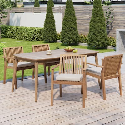 Christopher Knight Home - Fairchild Acacia Wood Outdoor Dining Set