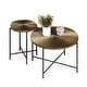 preview thumbnail 14 of 22, Crafted Wood Radial Pattern Coffee Table Set