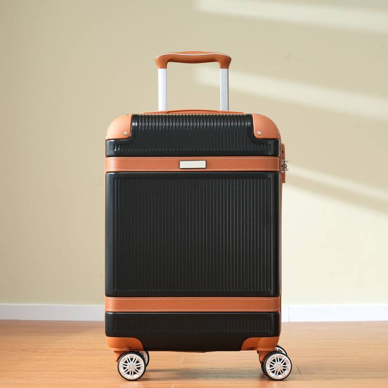 3 Piece Hardside Lightweight Luggage Sets with Double Spinner 8 Wheels and TSA Lock