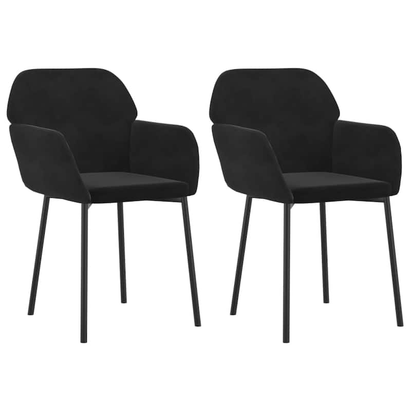 vidaXL Dining Chairs 2 Pcs Accent Upholstered Chair for Living Room Velvet - 21.3" x 23.2" x 29.9"