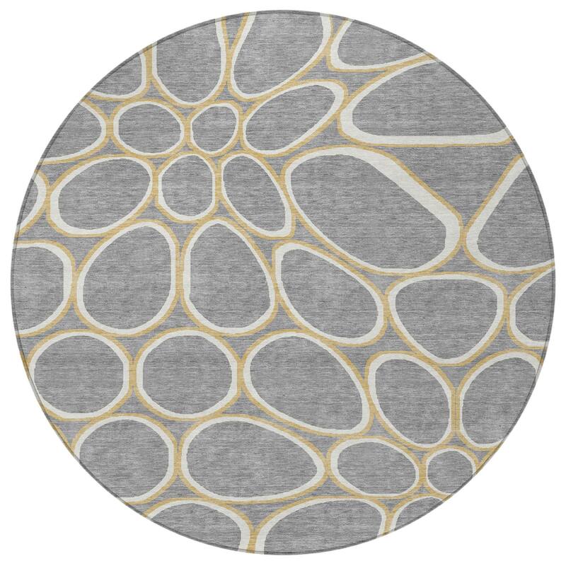 HomeRoots Abstract Transitional Rectangle Outdoor Rug