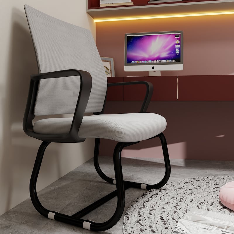 Roomfitters Minimalist Modern Office Chair - Metal Frame, Soft & Comfortable, Home & Office Use - Black&Gray