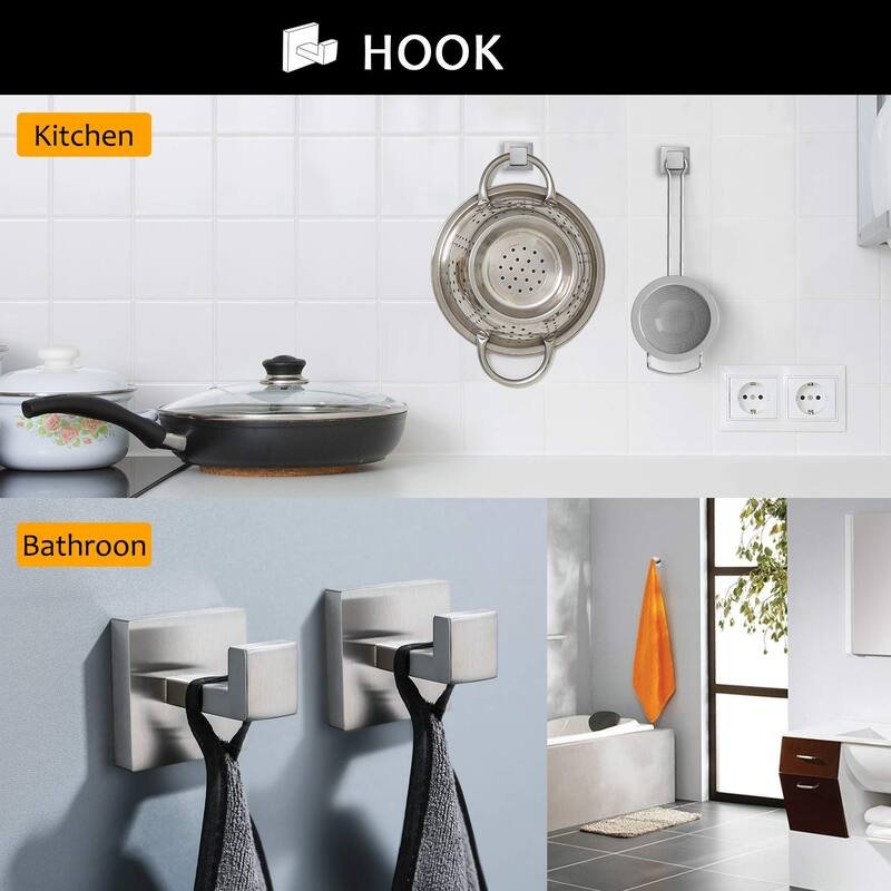 Topcraft Wall Mounted Stainless Steel Bathroom Accessory Set of 5