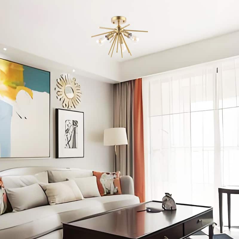 GetLedel Modern 3-Light Sputnik Semi-Flush Mount
