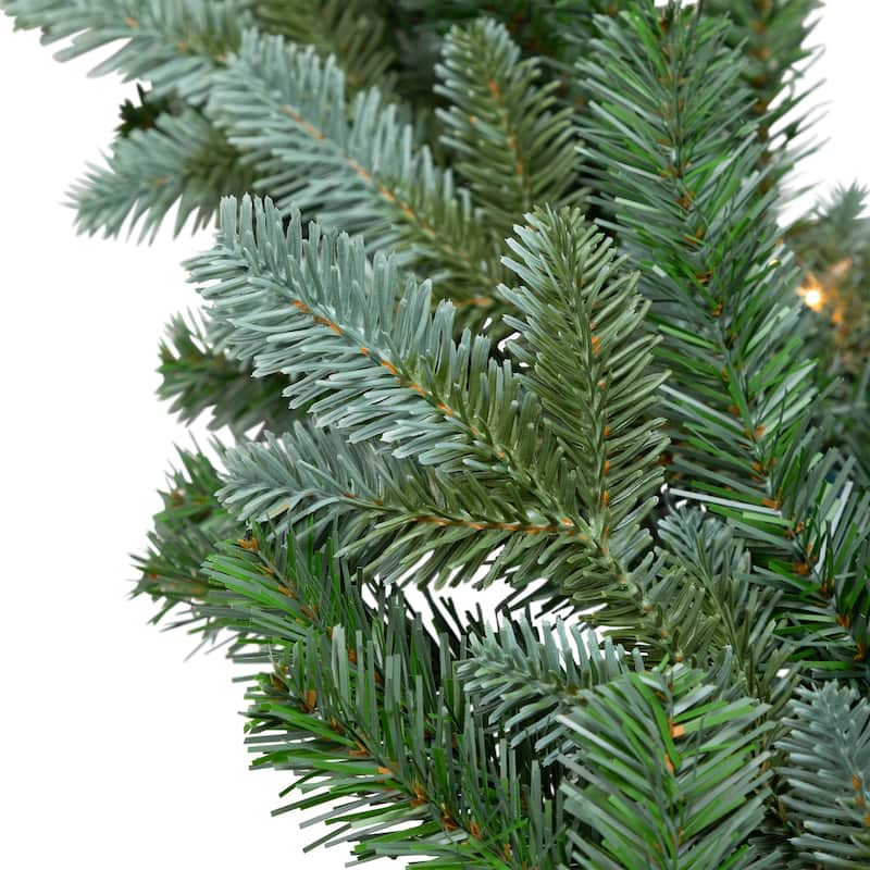 Pre-Lit Blue Spruce Artificial Christmas Garland - 9' x 14" - Clear